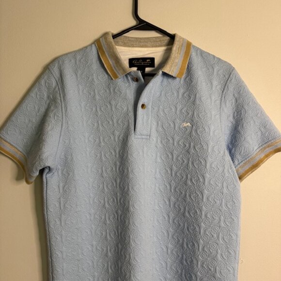A. Tiziano Mne's Boris Fancy Knit Polo Blue Size Medium NEW!!! - Picture 5 of 8